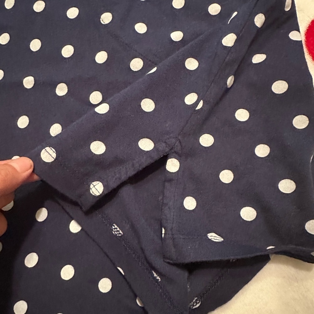 Orvis Blue and White Cotton Jersey V-Neck Sleeveless Dress - Picture 7 of 12